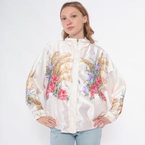 90s Floral Windbreaker - Etsy