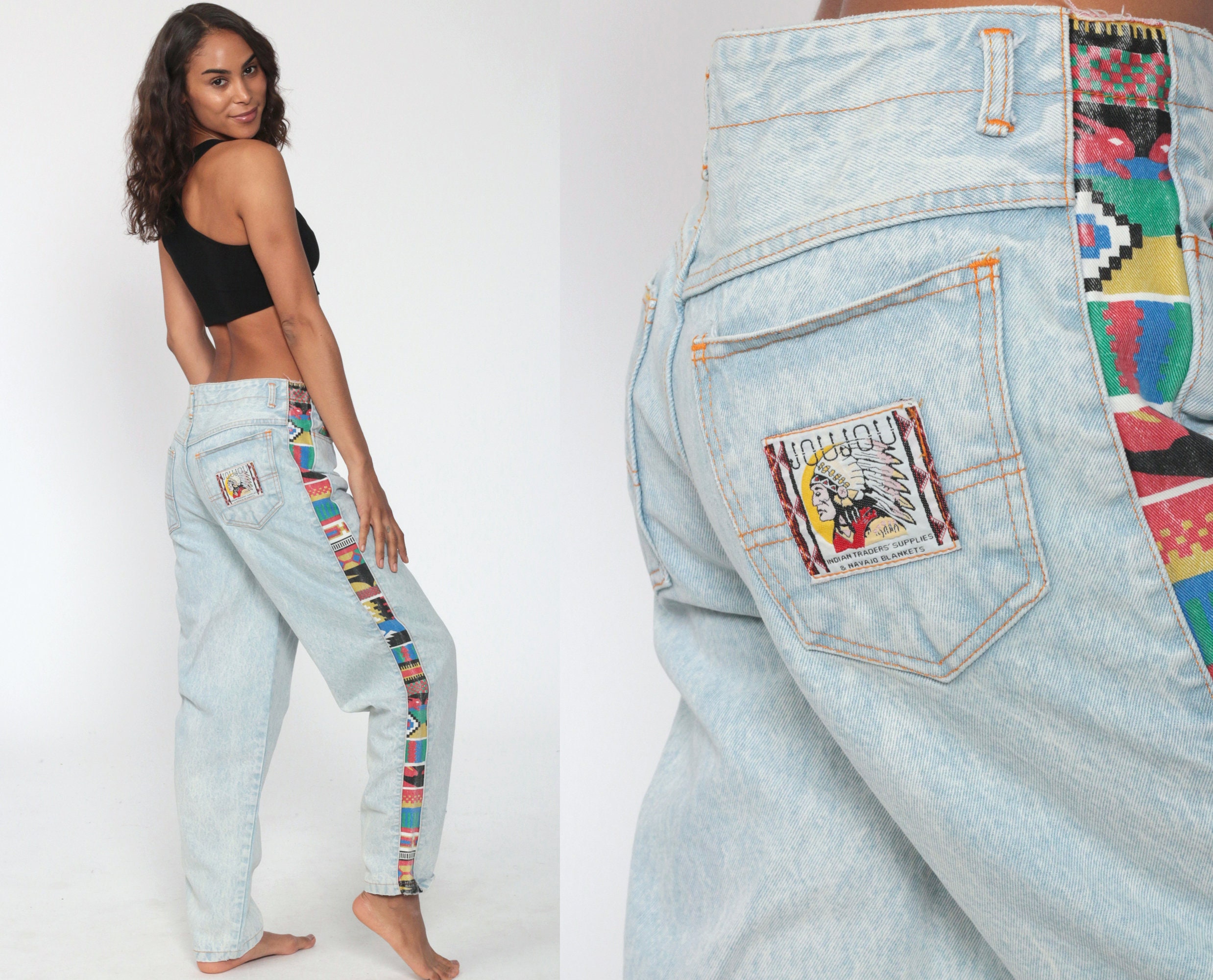 tribal boyfriend jeans