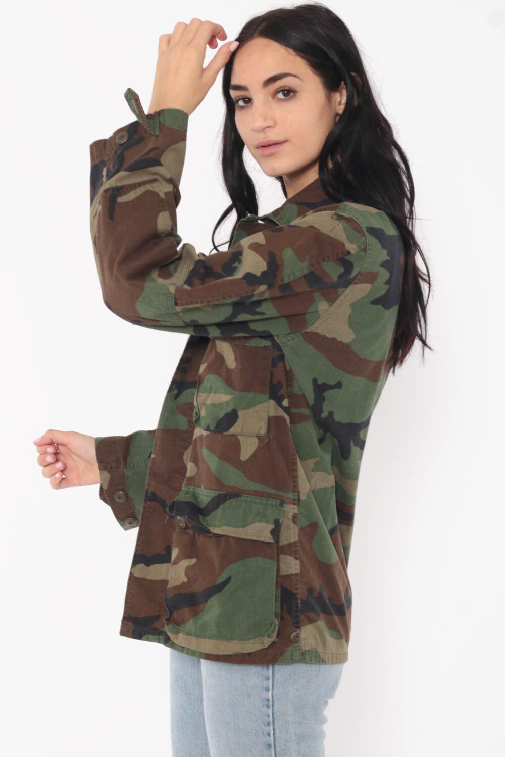 US Army Shirt Camo Shirt Camouflage Military Utility Patch Commando ...