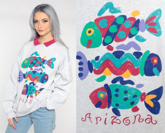 Arizona Sweatshirt 90s Sweatshirt Fish Sweatshirt… - image 1