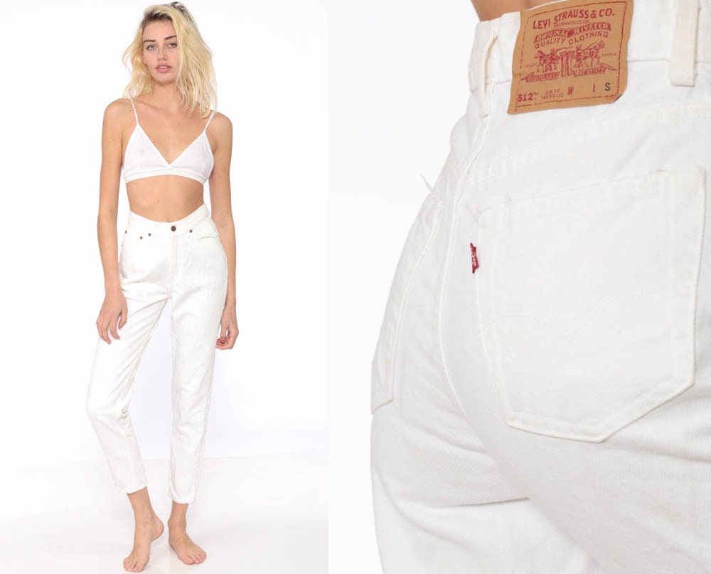 white levi 512 jeans