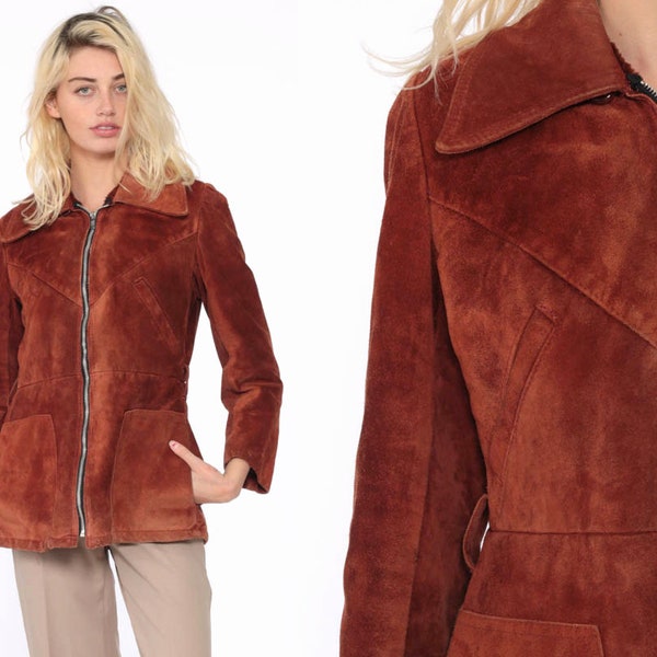 Retro Brown Suede Embroidered Jacket