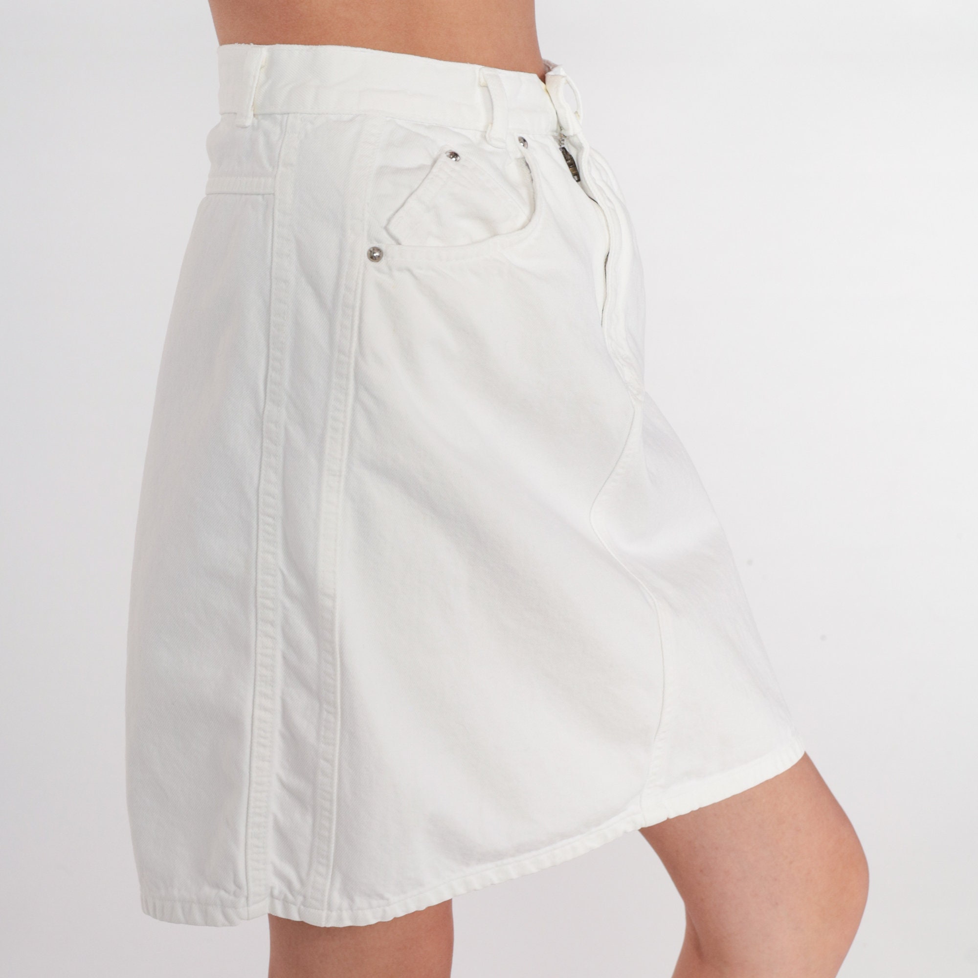 Christian Wijnants Sadiq Skirt - White Denim | Garmentory