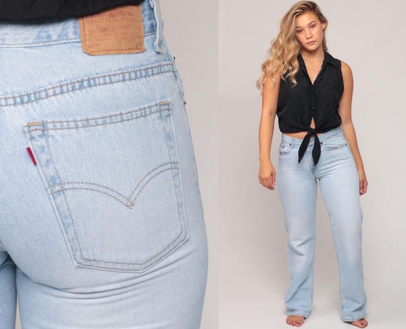 Levis Jeans Boyfriend Jeans Grunge 80s Mom Jeans Denim Pants Baggy Jeans High Waist Straight Leg Levi 1980s Vintage medium 10 30