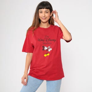 Vintage 90s Mickey Mouse Shirt Disney Studios T-Shirt Graphic Tee Disneyworld TShirt Retro Cartoon 1990s Medium Large