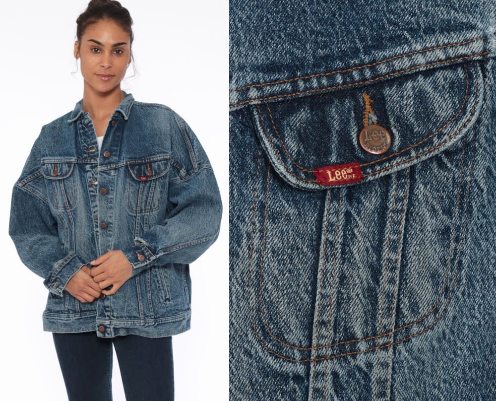 90s Jean Jacket LEE Denim Jacket Blue 