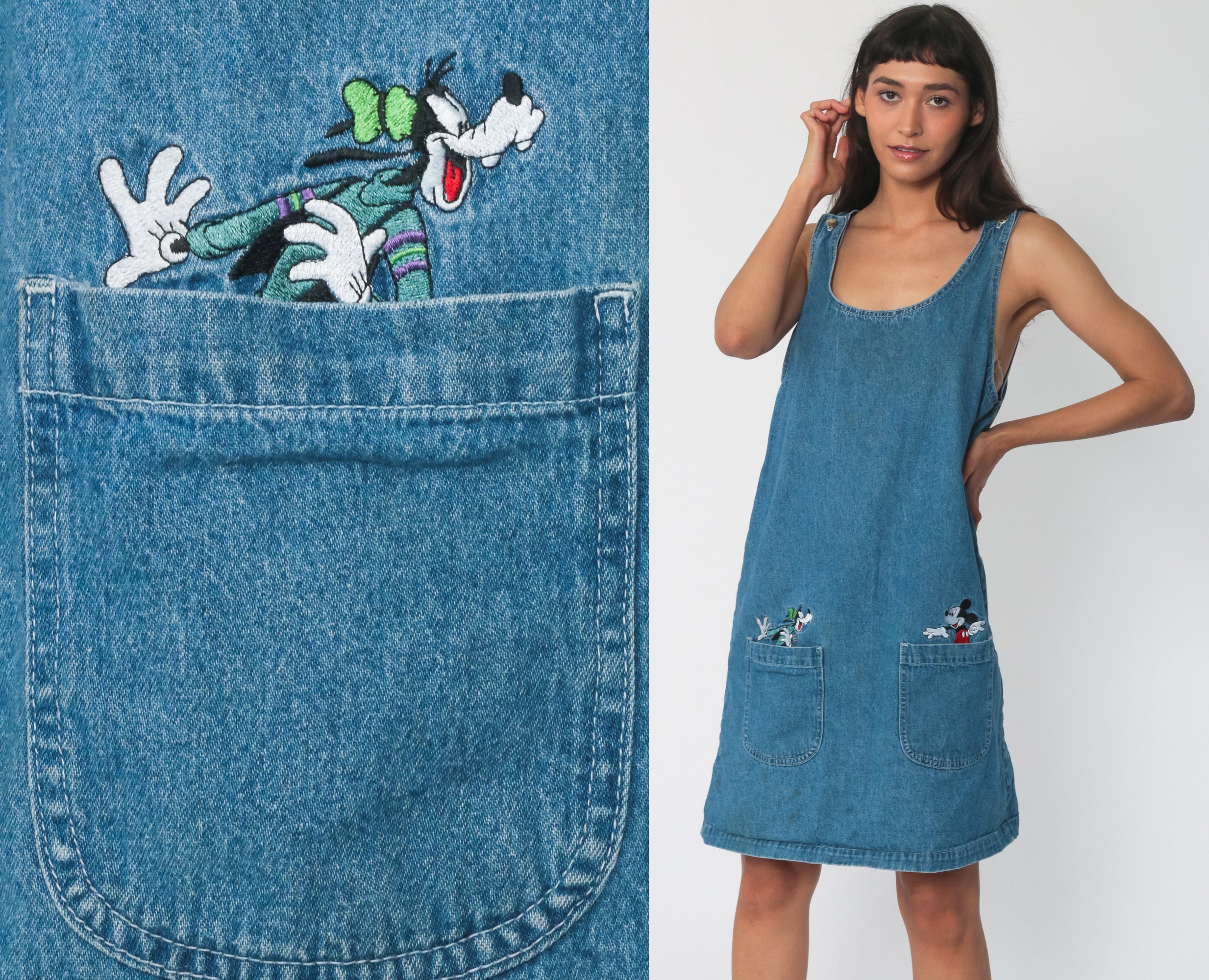 mickey mouse denim dress