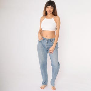 00s Levis 505 Jeans 36 x 32 Straight Leg Jeans Mid Rise Relaxed Boyfriend Retro Denim Pants Blue Vintage 2000s Men&#39;s Large L