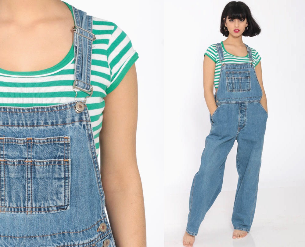women's petite denim jumpsuit