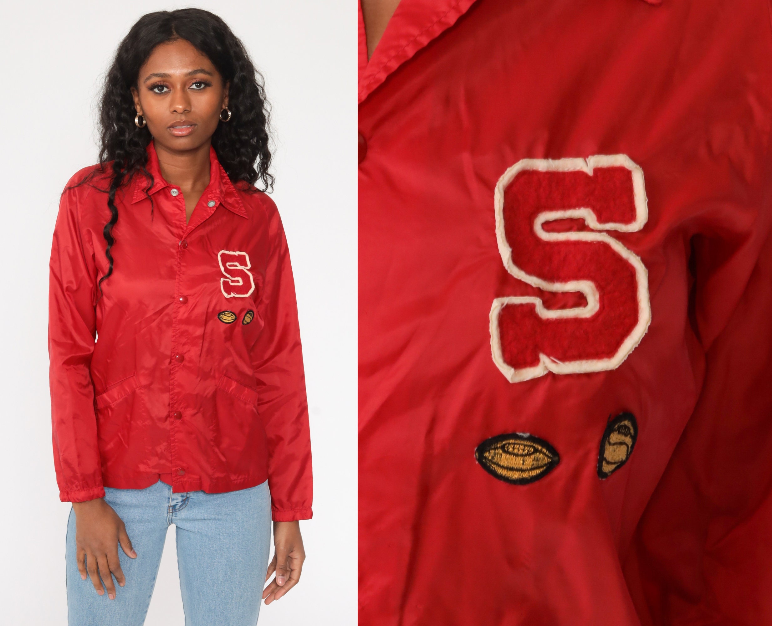 W _ (NAVY) Varsity Shield Half-Zip Windbreaker (6111005)
