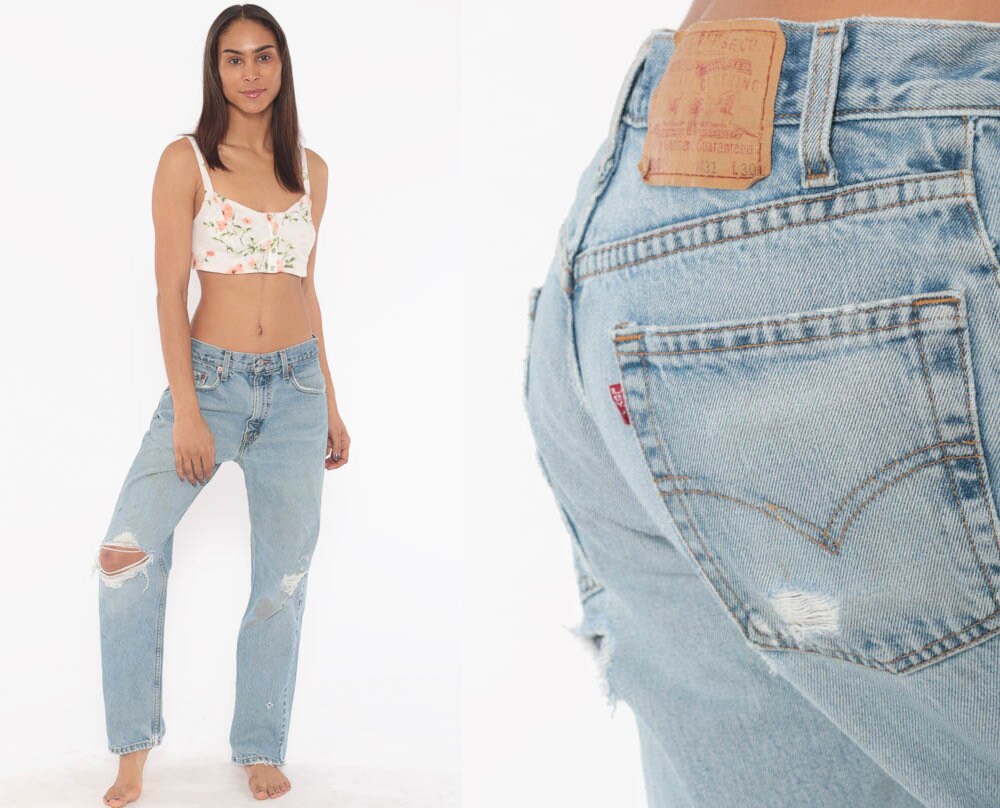 ripped levi mom jeans