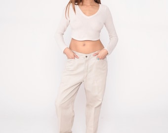 Ben Davis Pants Y2K Baggy Wide Leg Cream Beige Low Rise Straight Leg Streetwear Vintage Carpenter Work Pants Khaki Utility Chinos Large L