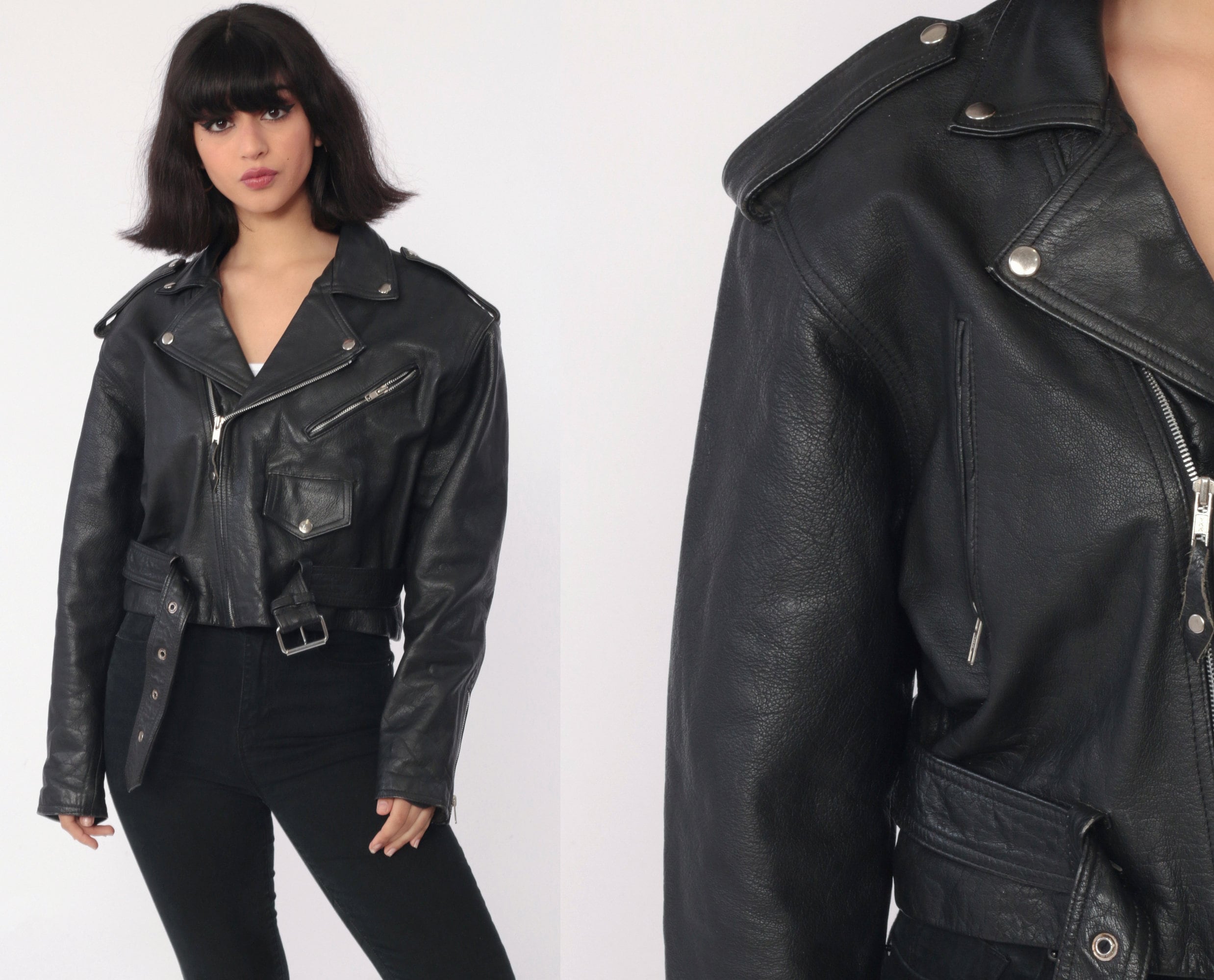 Cropped Leather Jacket Vintage Images