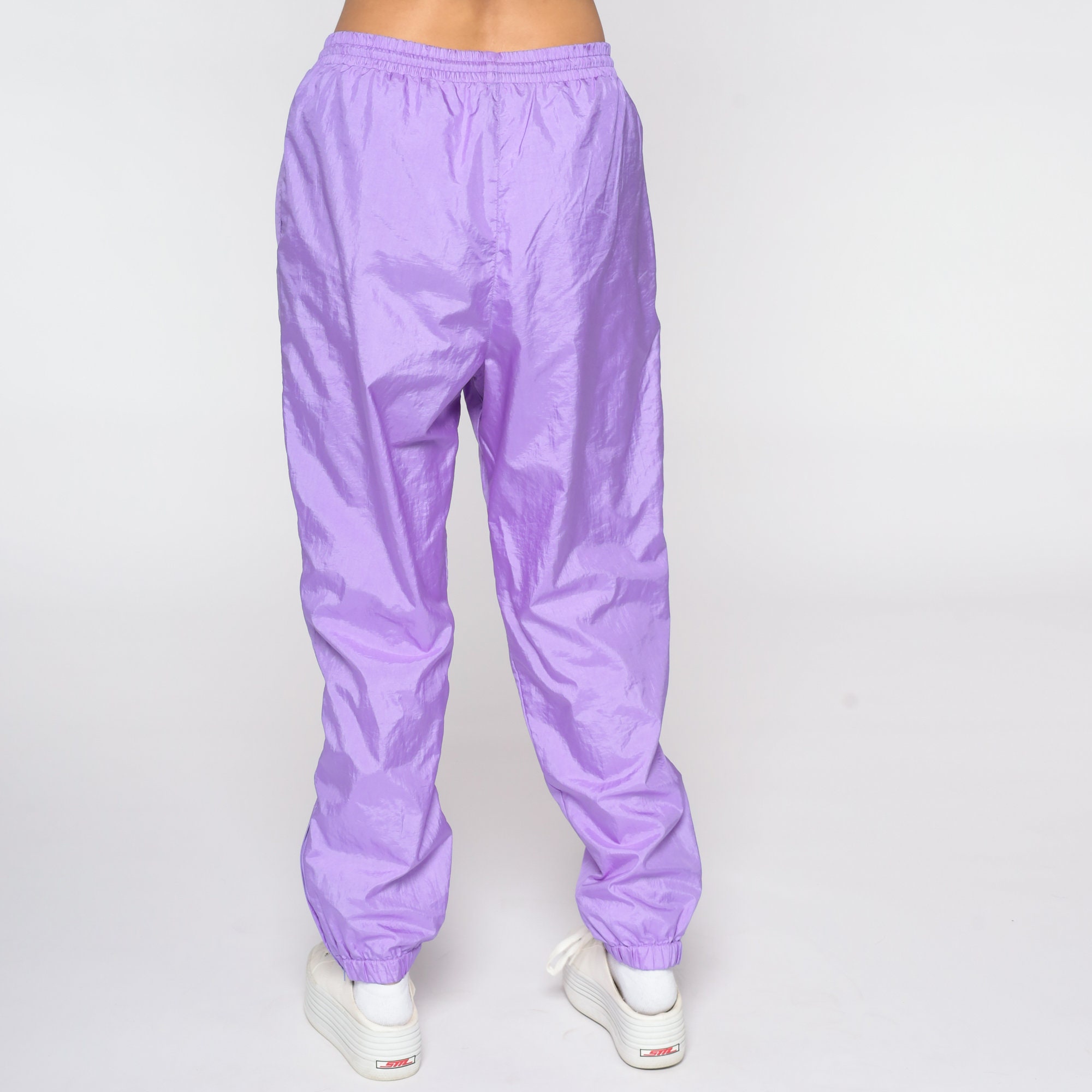 90s Track Pants Purple Jogging Pants Warmup Track Suit Streetwear Athletic Sports Vintage Gym