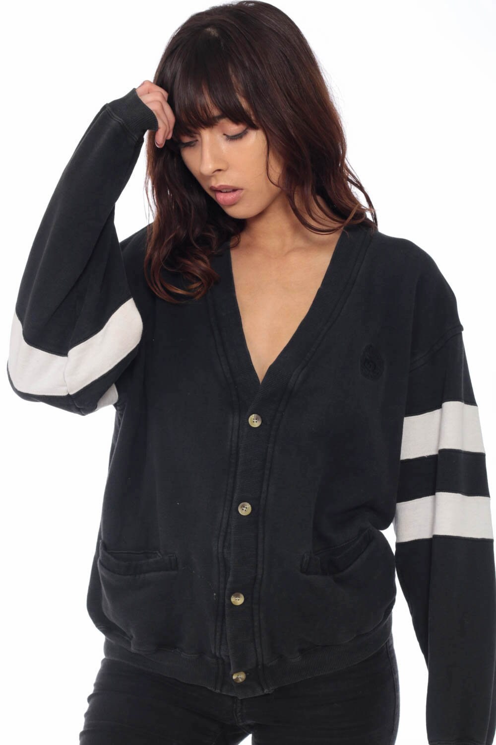 sweatshirt button down