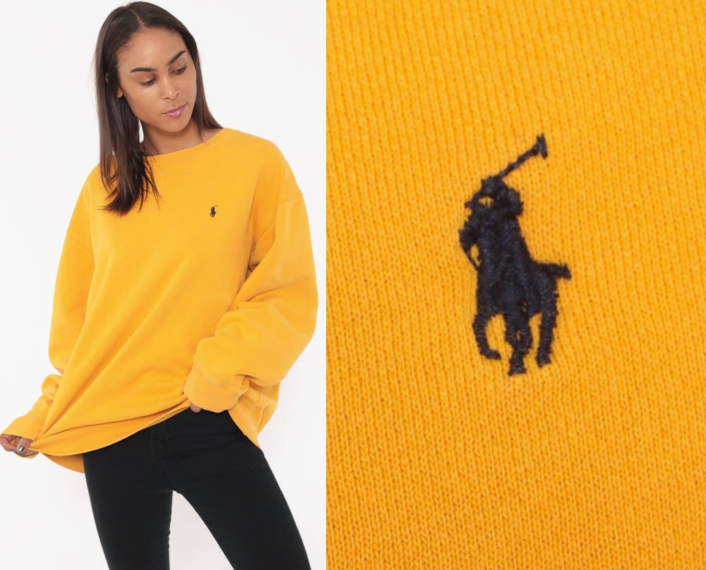 polo sport yellow sweatshirt