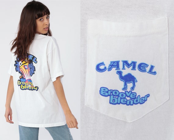 90s Camel Joe Shirt GROOVE BLENDER Las Vegas TShirt Casino Shirt Smoking T Shirt 1980s Vintage Retro Tee Pocket Tee Extra Large xl