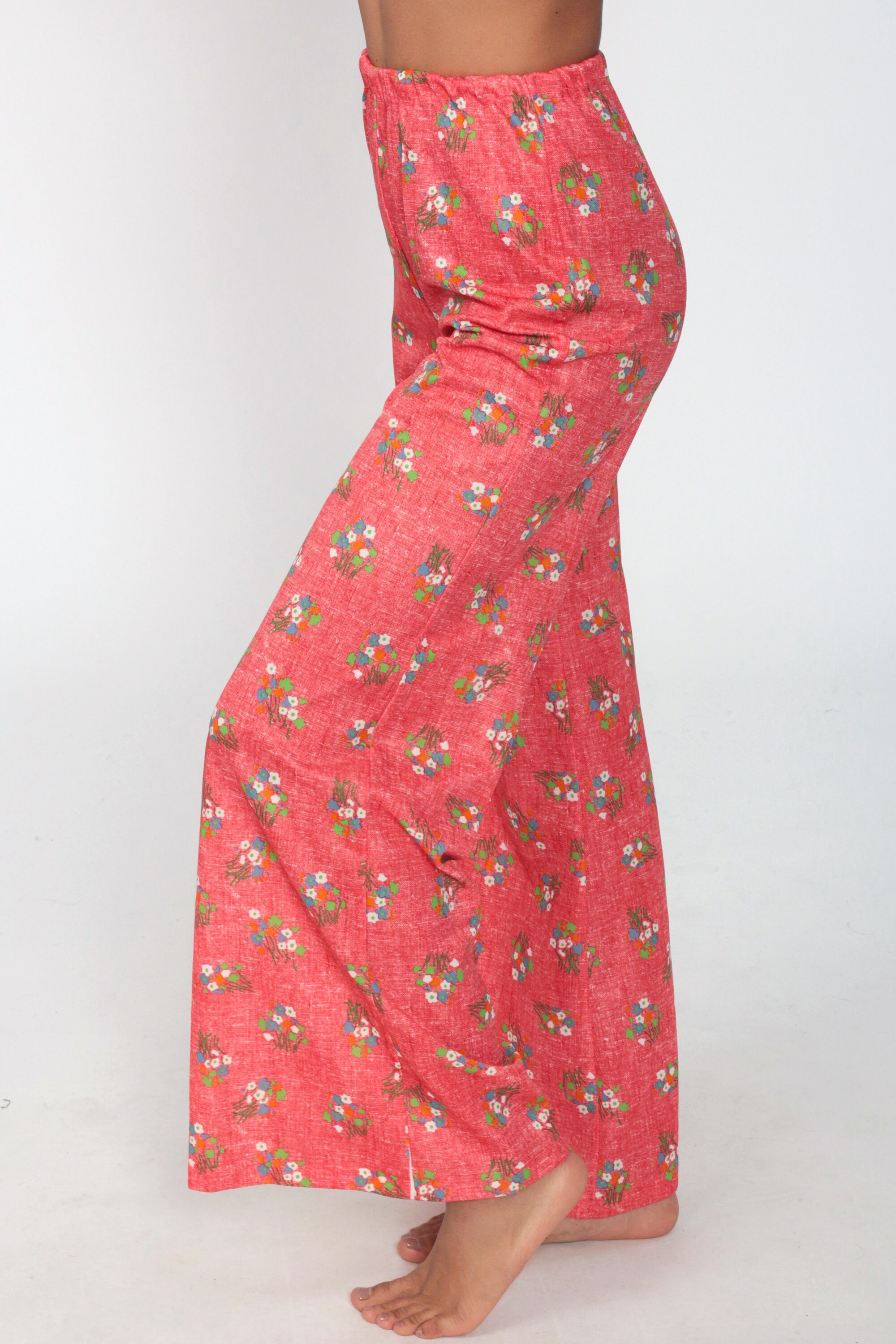 floral bell bottom pants