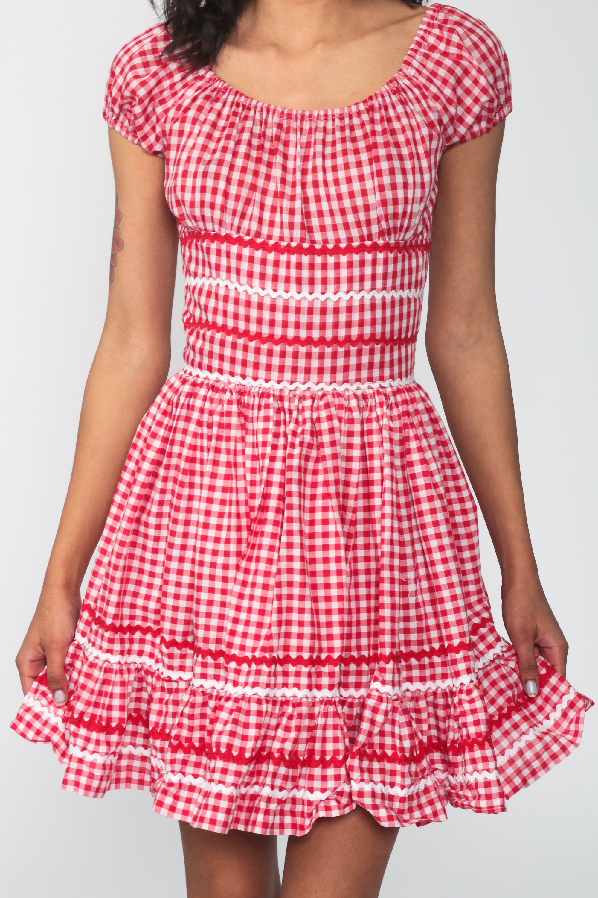 checkered vintage dress