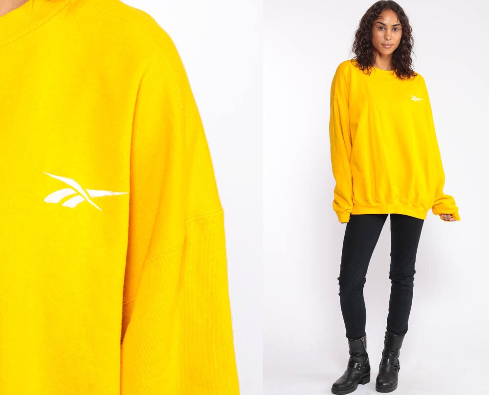 bright yellow sweatshirt