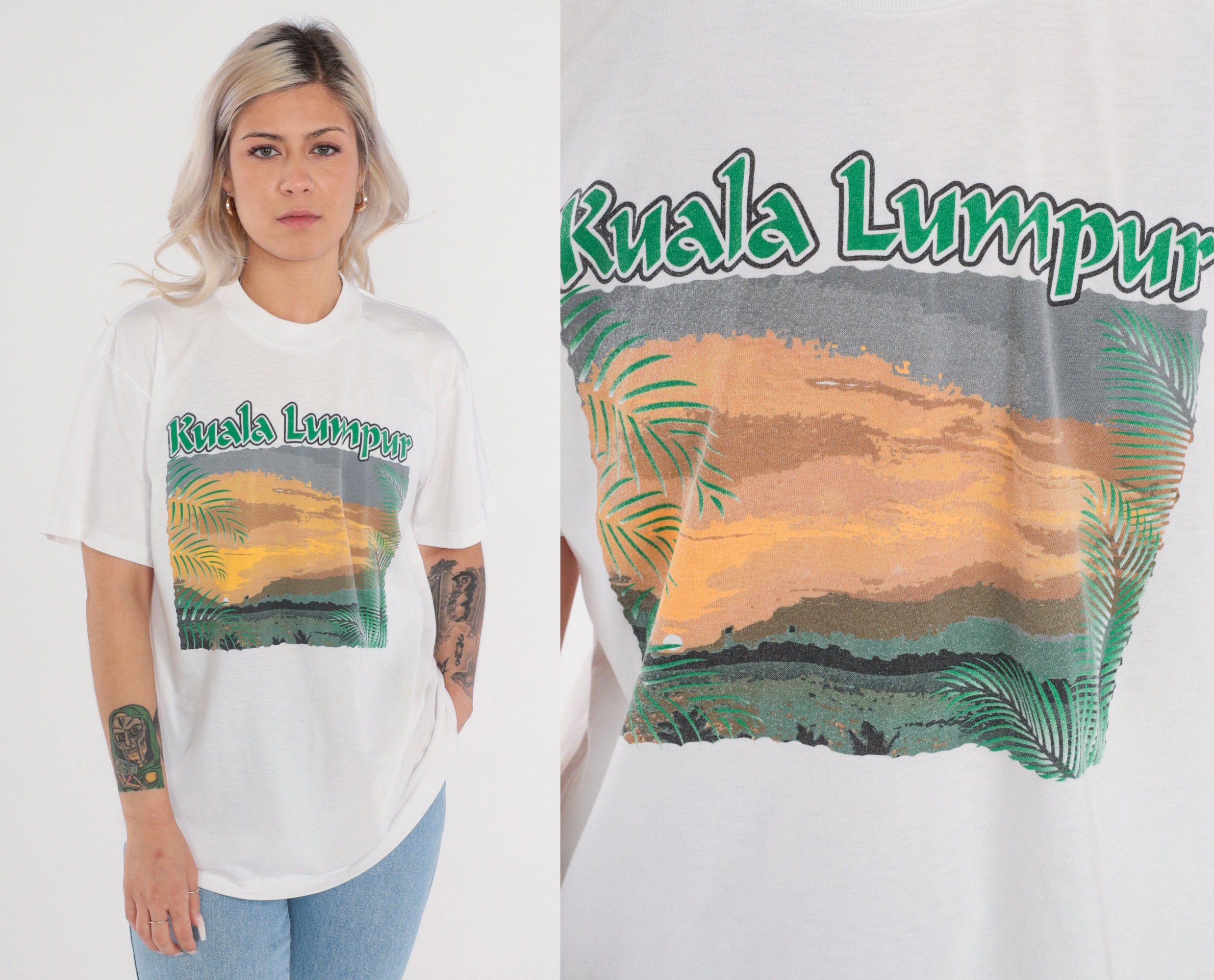 Kuala Lumpur Shirt 90s Malaysia Shirt Visit Retro TShirt Vintage T ...