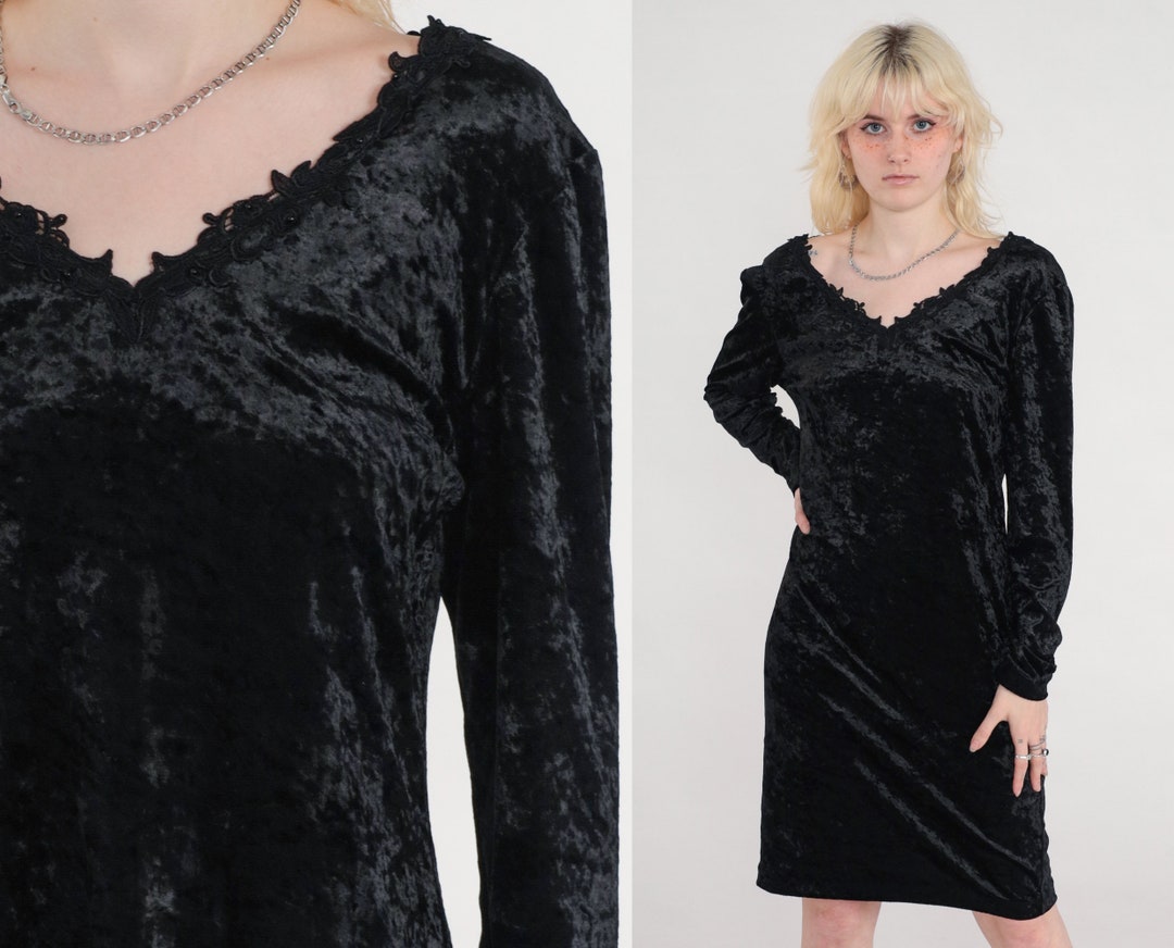 Women 90s Vintage Clothes Gothic Black Party Hollow Out High Waist Lace-up Corset mini Dress