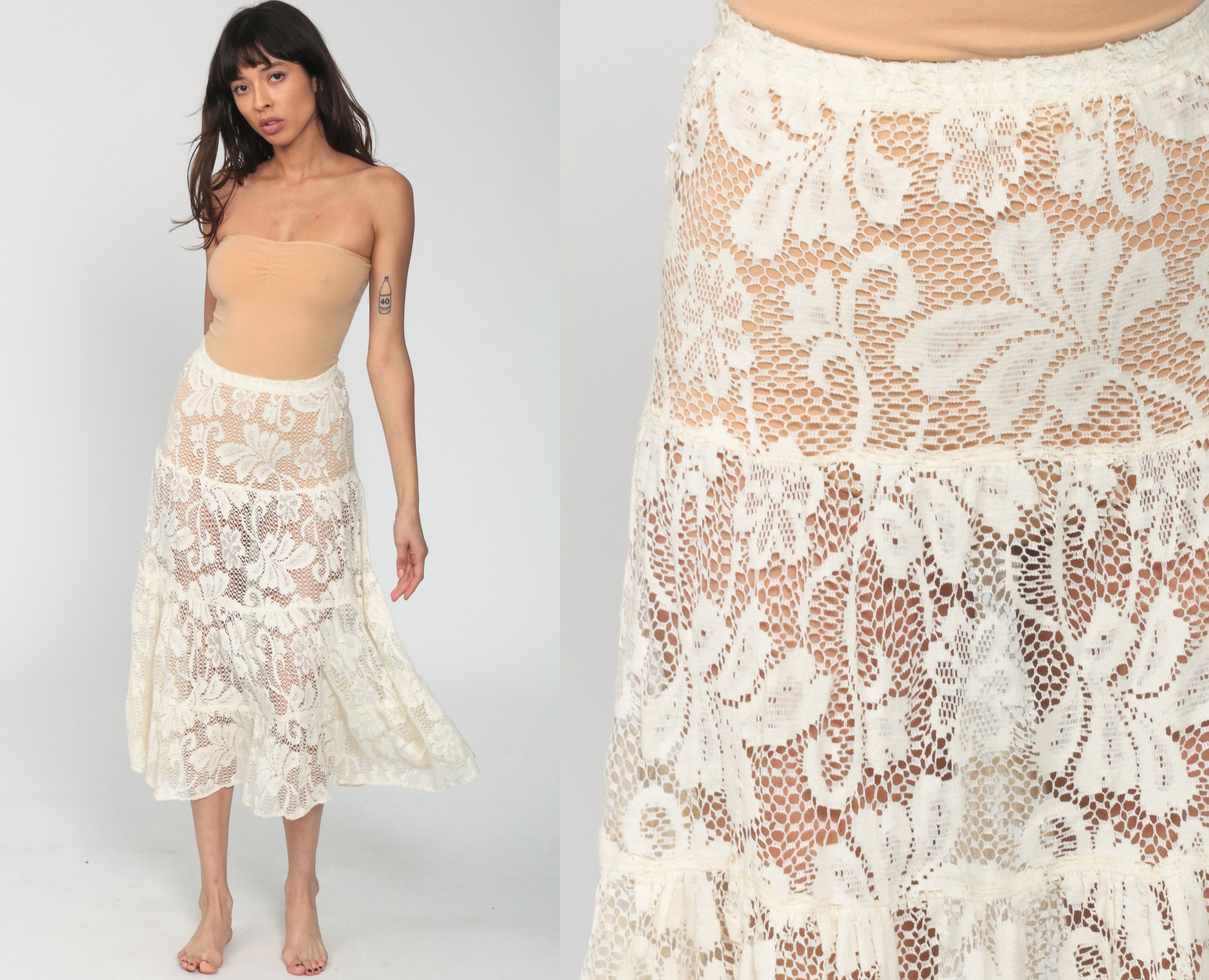 mid length skirts 80's