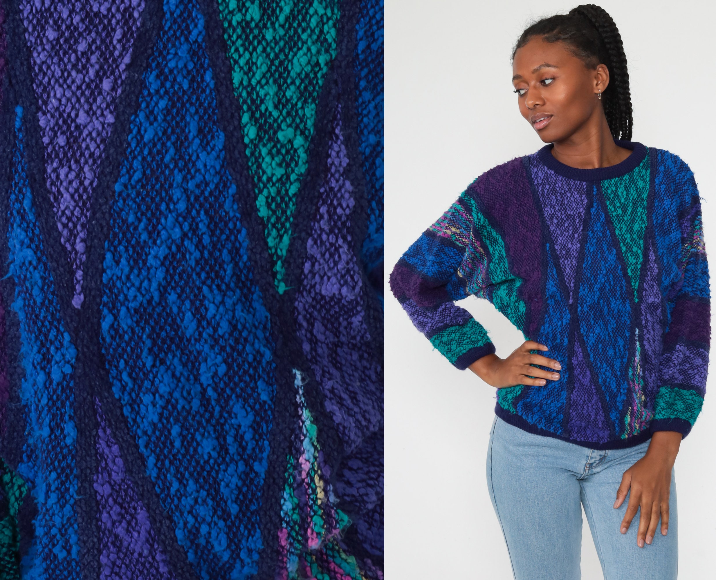 Geometric Sweater 80s DIAMOND Sweater 