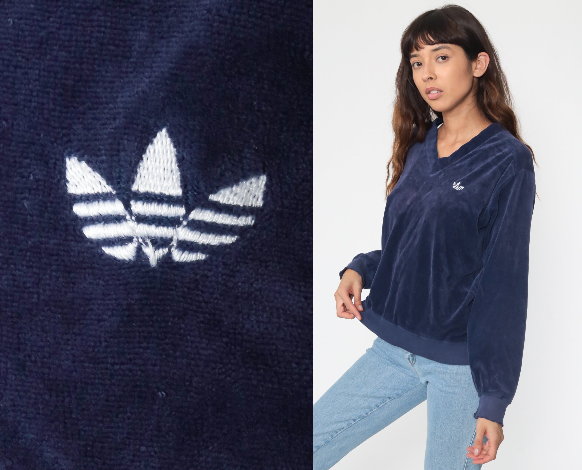 adidas v neck sweatshirt
