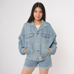 GAP Jean Jacket Vintage 90s Denim Stonewashed Button Up Blue Grunge Streetwear Distressed Urban Punk Rock Edgy Alternative Large L 12