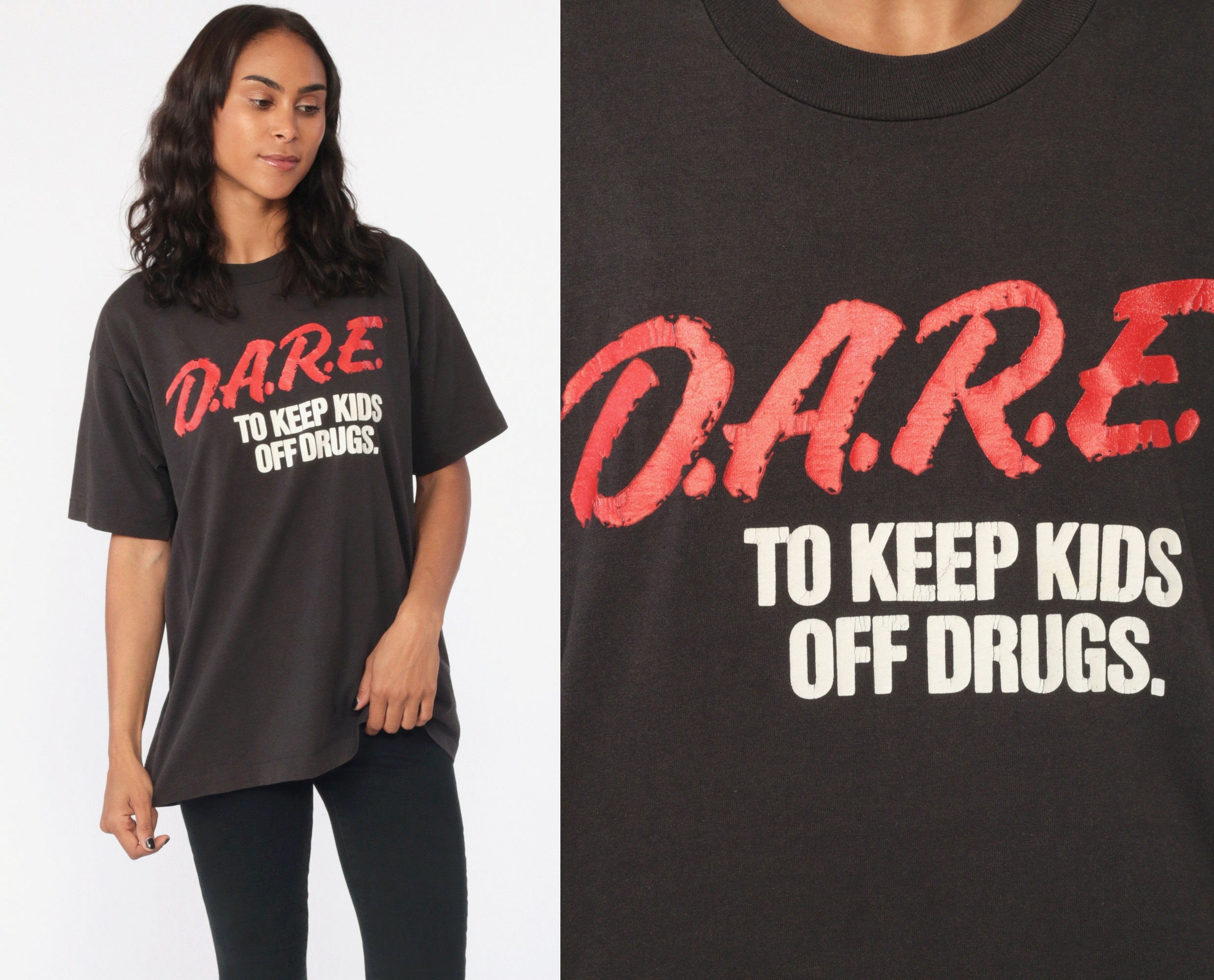 DARE Shirt 90s Drug Shirt RESIST DRUGS 