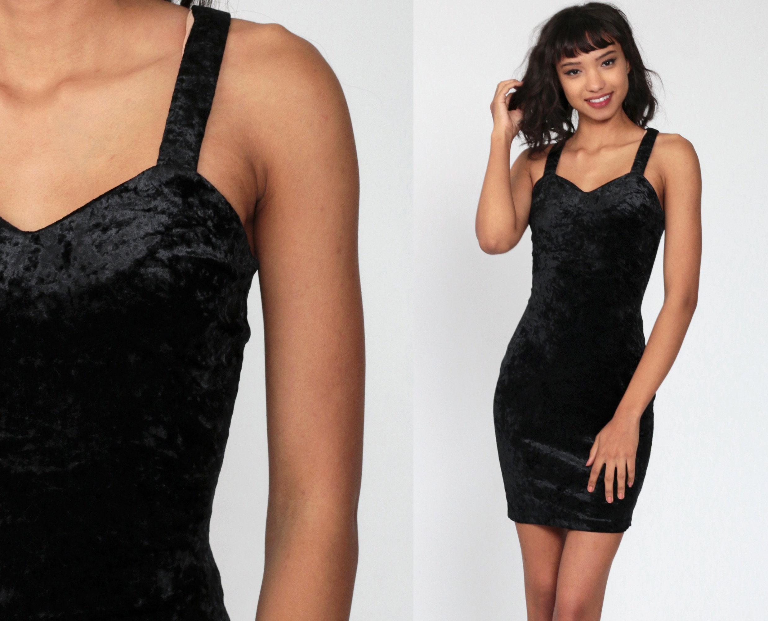 black velvet sweetheart dress