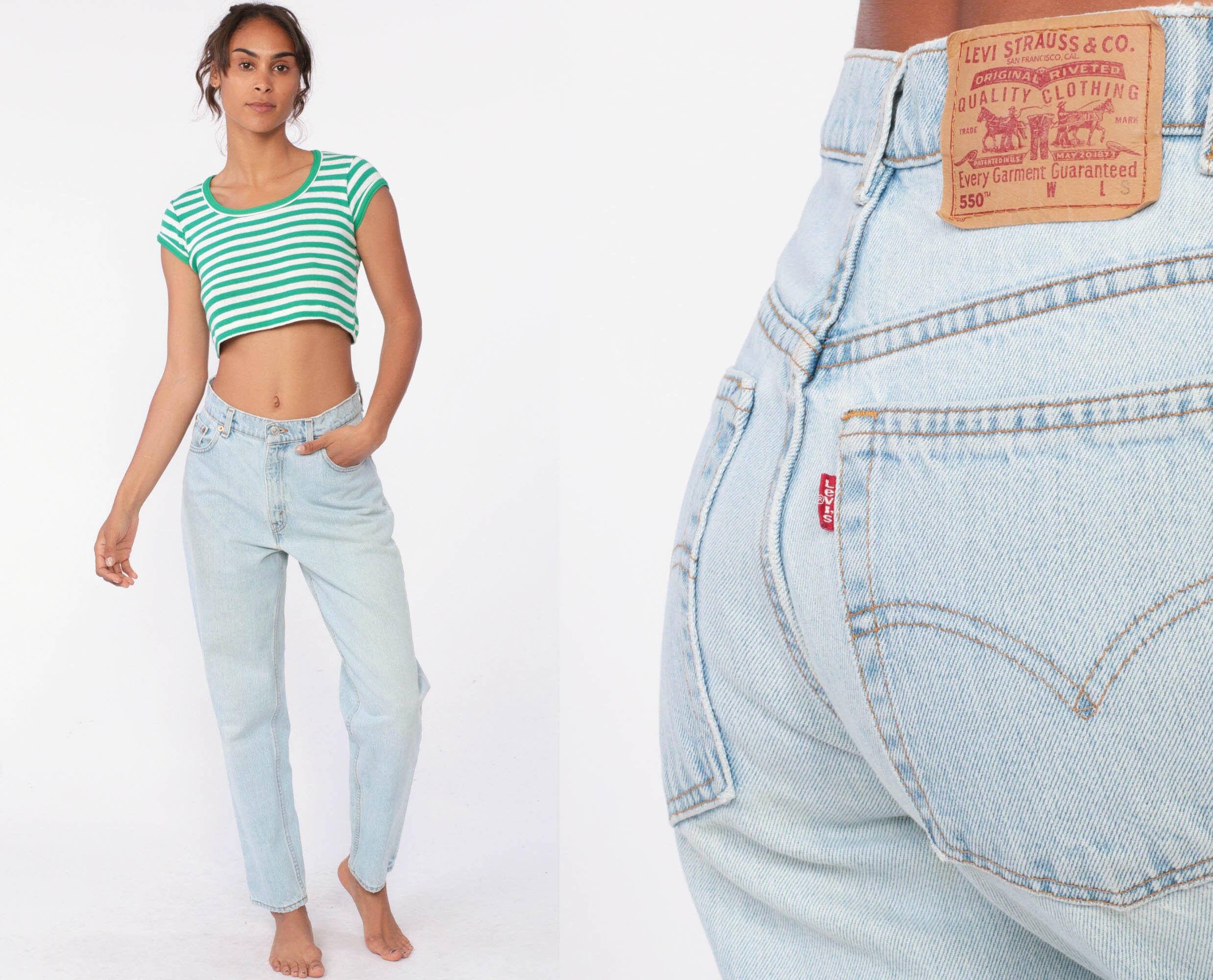 levis 550 high waisted jeans