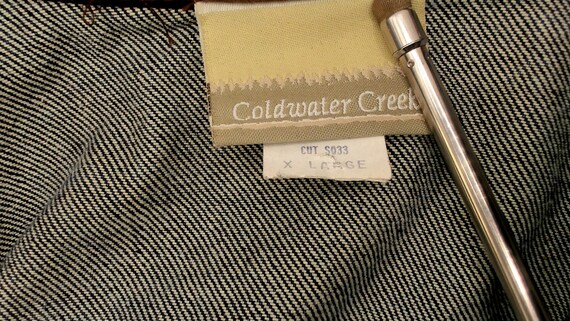 90s Denim Jacket Cropped Button Front Scalloped H… - image 11