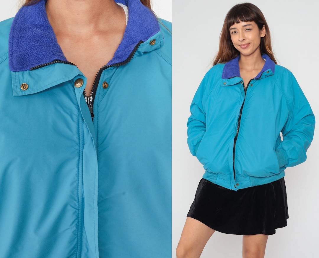 Veste Imperméable REI Gore-Tex Femme Taille 8 Bleue - Vintage, Capuche, Légère, Très Bon état