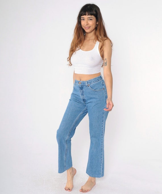 Vintage Brittania Flare Jeans 90s High Waisted Flared Denim Pants Hippie Boho Hipster Bootcut 1990s Women's Size Medium 31