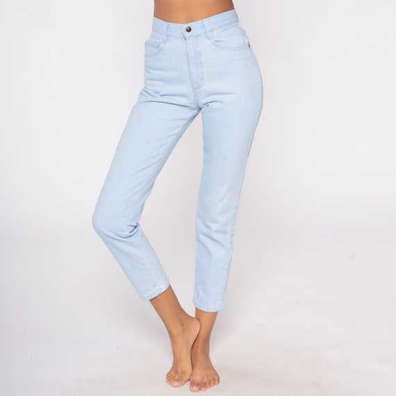 Skinny Lee Jeans 80s Jeans Light Blue High Waist … - image 3