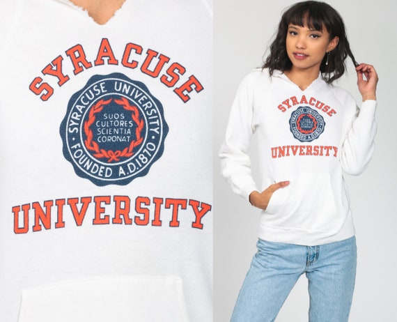 Syracuse University Sweatshirt 90s Champion Hoodie Sweatshirt College Sweatshirt Hood Pullover Slouchy Hooded 1990s Vintage Extra Small xs