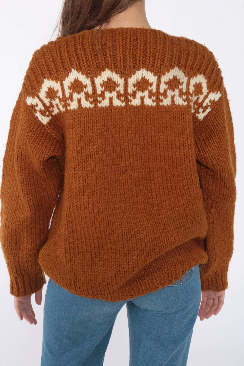 medium brown sweater