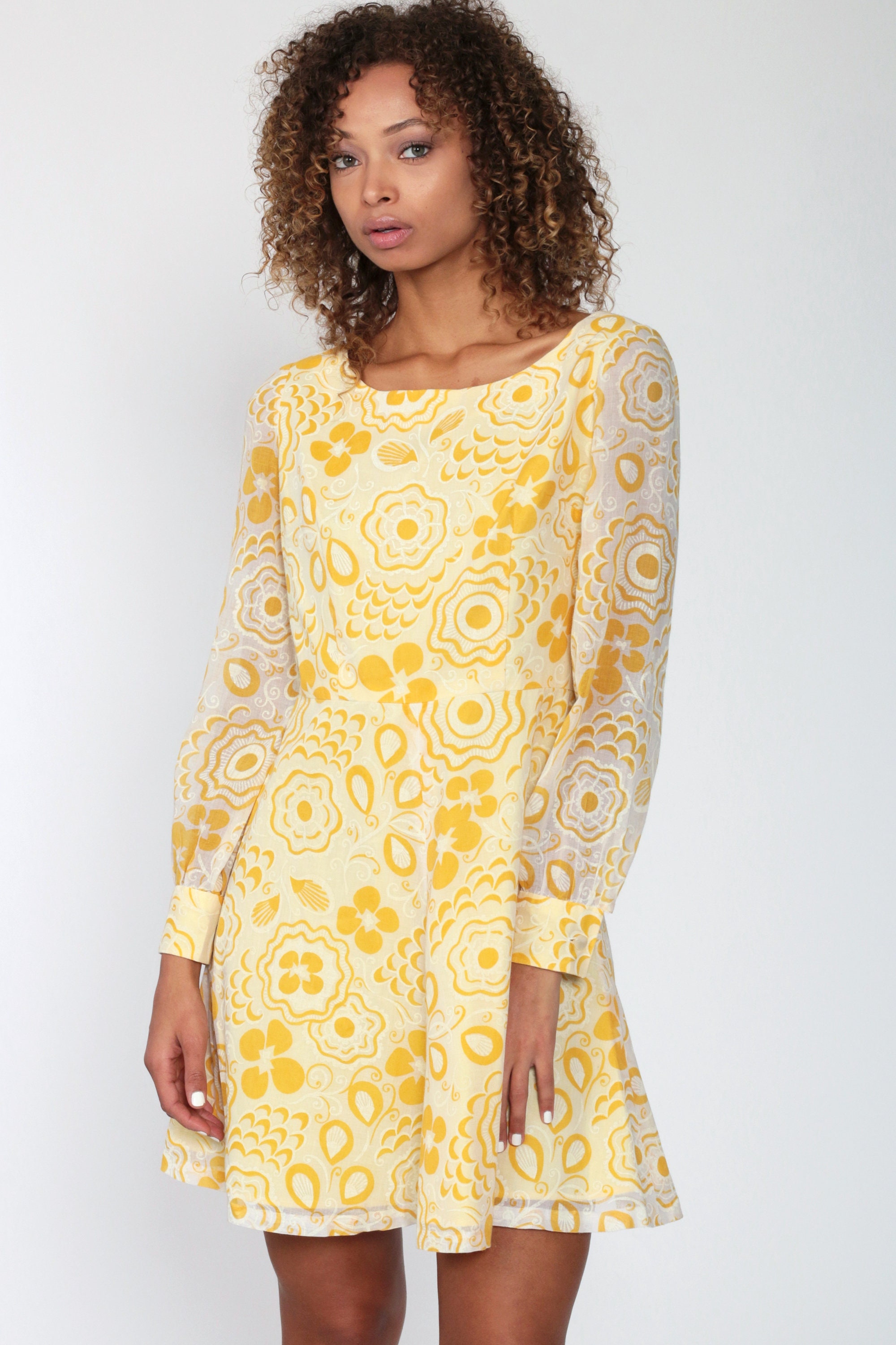 pastel yellow babydoll dress