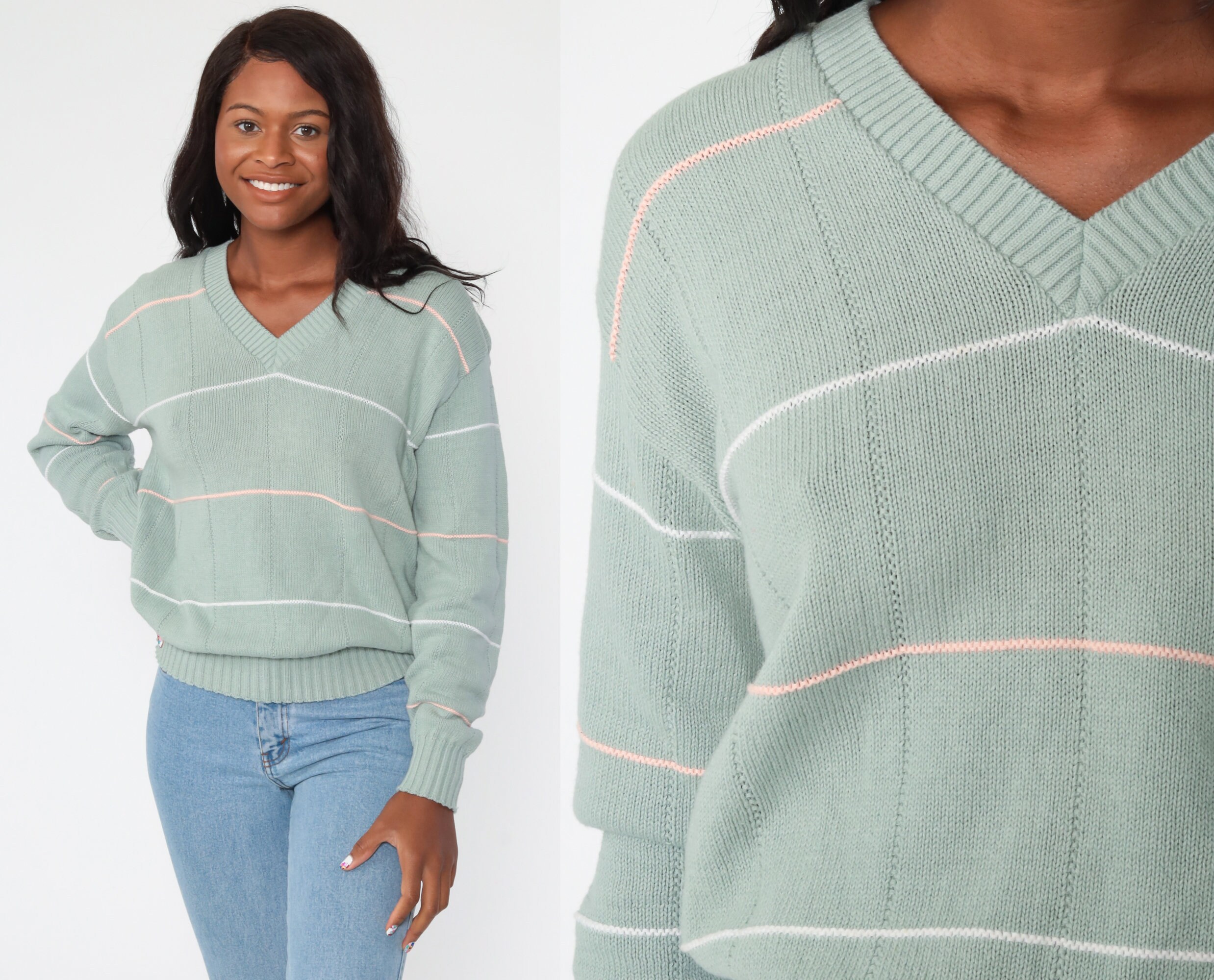 80s sweater tied around neck