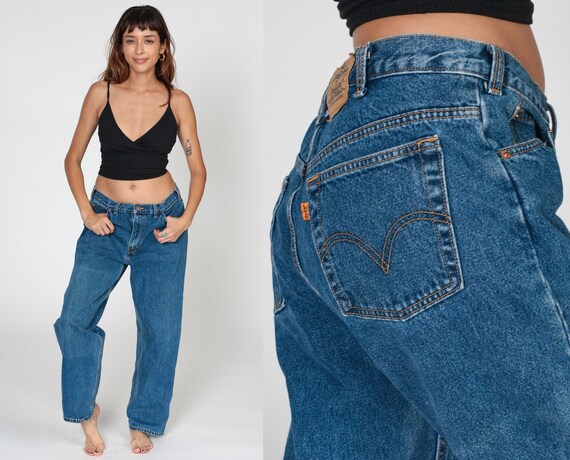 Levis Jeans Y2K High Waisted Jeans Straight Leg Relaxed Denim