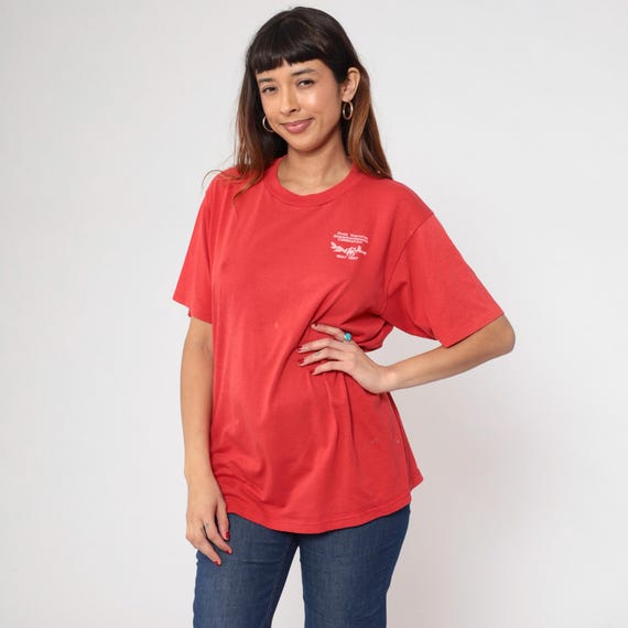Vintage Rose Township Shirt 80s 1987 Sesquicentennial Celebration T Shirt Red Michigan Anniversary Tee Jerzees Made USA Large L