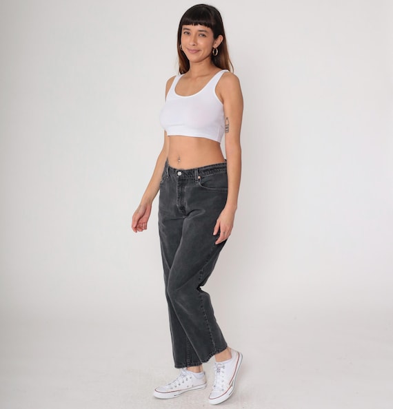 Black Levi Jeans Levis 560 Jeans High Waist Jeans 90s Jeans Denim Pants Levi Strauss Relaxed Vintage Tapered 1990s Men's 32 x 30 Medium