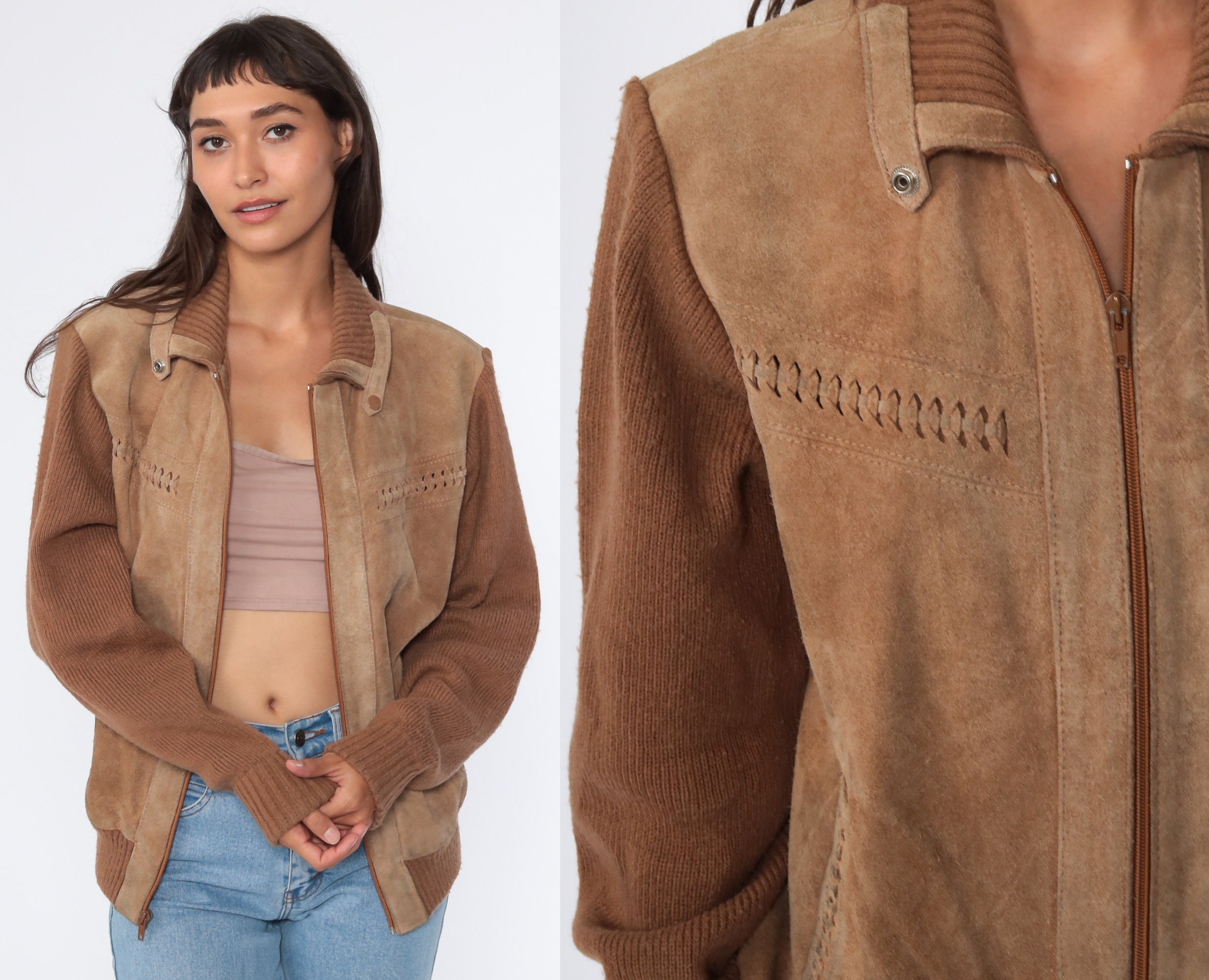 suede sweater jacket