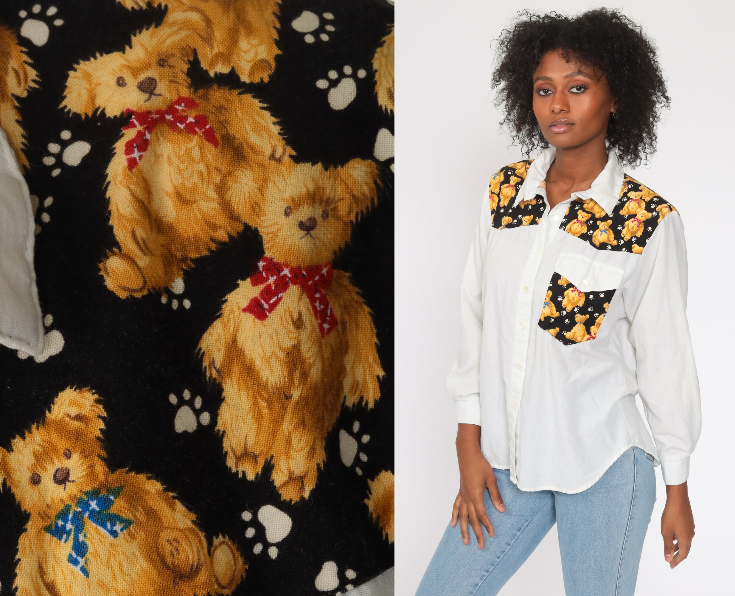 Teddy bear button up shirt Clearance