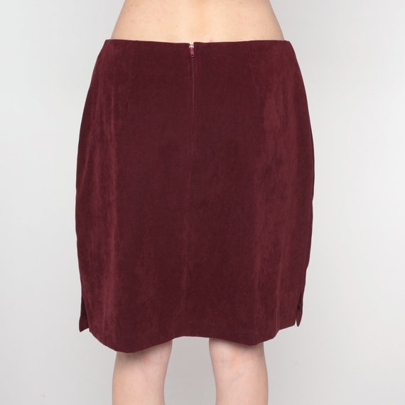 Plum Mini Skirt Y2k Pencil Skirt Retro Plain Simp… - image 7