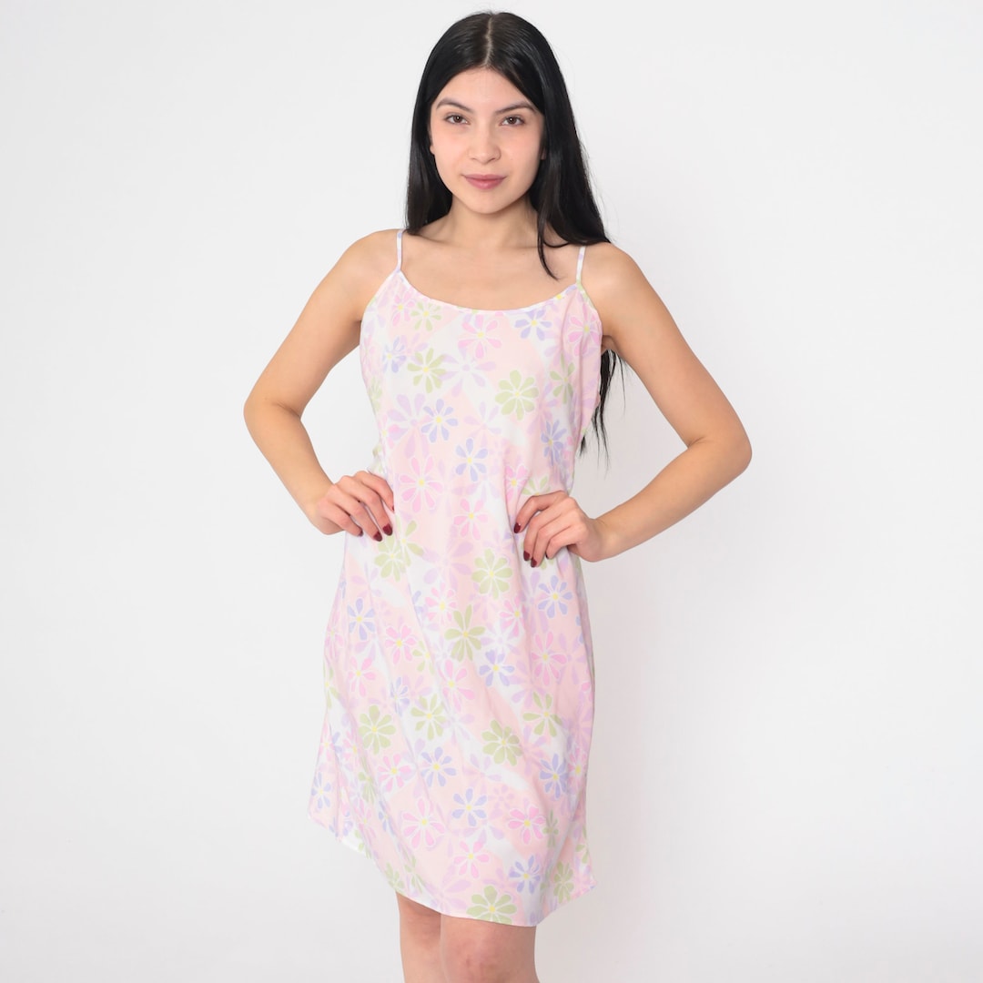 Vintage 90’s floral pink mini dress main image 1