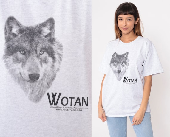 Wolf T-Shirt 00s Wotan Wolf Park Battleground Ind… - image 1