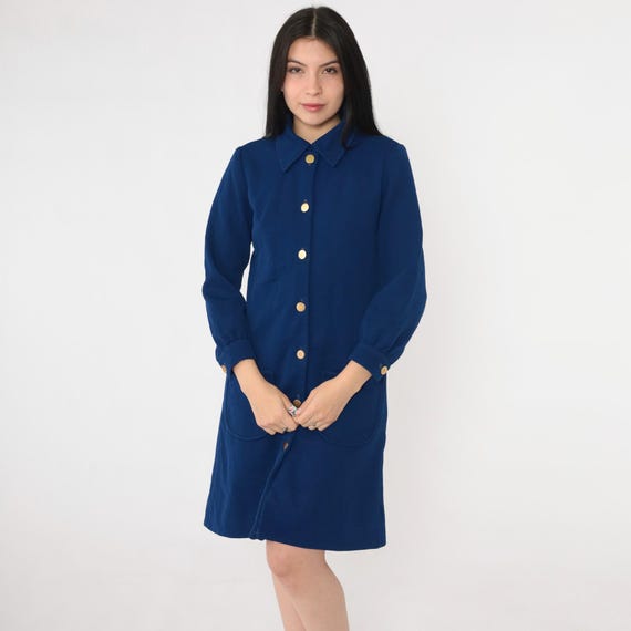 navy blue shift dress and jacket Sail to Sable NAVY Metallic Tweed Short Sleeve Shift Dress NAVY / L / H2522